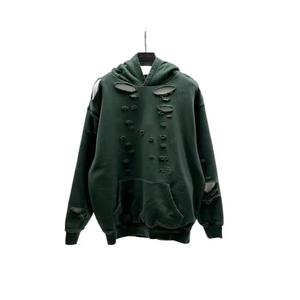 Wholesale Price Low MOQ Acid Washed Hoodie French Terry Cotton Vintage Distressed Acid Wash <b>Pullover</b> Hoodie for <b>Men</b> - Product Image 1