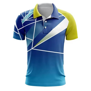 Camiseta de manga corta informal con logotipo personalizado para hombre, camiseta de manga corta informal antiarrugas con bordado de algodón y LICRA de punto, marca personalizada - Product Image 1