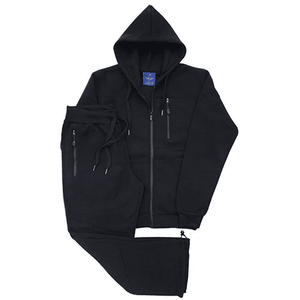 ชุดวอร์ม2ชิ้นสำหรับผู้ชายชุดวอร์มแบบเรียบมีซิปมีฮู้ดเสื้อสเวตเชิ้ตกางเกงเลานจ์มีกระเป๋าทรงหลวมลำลอง - Product Image 5