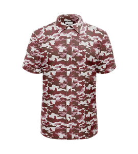 Chemise boutonnée à manches courtes pour hommes Chemise de voyage légère évacuant l'humidité OEM du Vietnam - Product Image 1