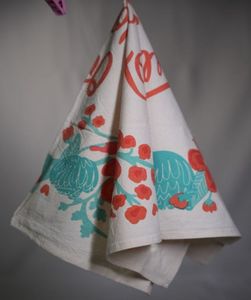 Serviette de cuisine carrée 100 % coton biologique hypoallergénique jetable à séchage rapide, écologique, motif floral imprimé, pour le lavage des mains - Product Image 1