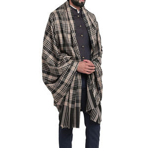 Wholesale Modern Unisex Men's Winter <b>Shawl</b> Excellent Stylish Custom Chiffon Embroidery Logo Check Print Design <b>Shawls</b> - Product Image 1