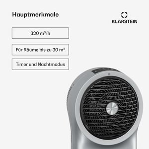Air <b>Cooler</b> <b>Fan</b> Water 320 m3/h 6L Tank Portable Tower Air <b>Cooler</b> for Home Rooms up to 30 m2 60W 42 dB Silver - Product Image 2