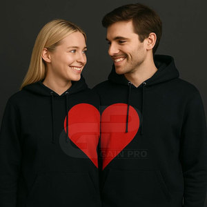 Sweat-shirts romantiques Streetwear ambiance Saint-Valentin : design moderne, coupe confortable pour l'hiver, idéal pour offrir et un style décontracté. - Product Image 2