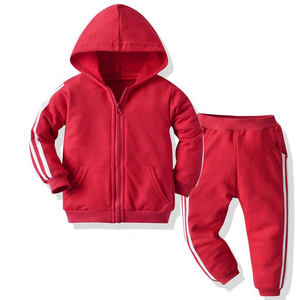 Conjunto de chándal de algodón suave para bebé, conjunto de 2 piezas de talla grande con cuello con capucha, patrón sólido estampado transpirable para la temporada de invierno - Product Image 1