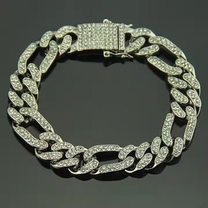 Pulsera Cubana de Plata 925 con Moissanita, Diseño de Cadena con Aspecto de Diamante Completamente Engastado, Joyería Fina Unisex de Alta Gama con Brillo Intenso Estilo Hip Hop - Product Image 6