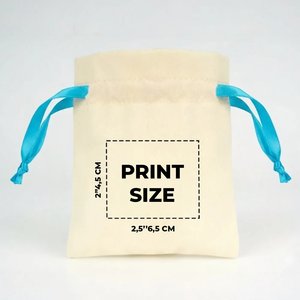Personalized Turquoise Velvet Rose <b>Drawstring</b> <b>Pouch</b> with Screen Printing Recyclable for Storing Necklaces Gems-4 X 5 Inches - Product Image 3