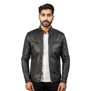 Fully Customized Genuine Cowhide Buffalo <b>Men</b> <b>Leather</b> <b>Jackets</b> Made in Sialkot Pakistan - Product Image 1
