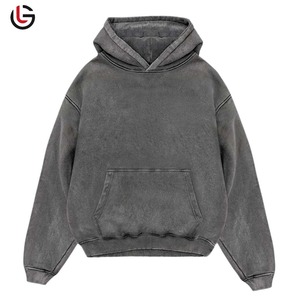 Cotton Blended Men's Pullover <b>Hoodies</b> Acid Washed 100% Cotton Fleece Full <b>Zip</b> Winter Streetwear Wholesale Supply Hoodie For Men - Product Image 1