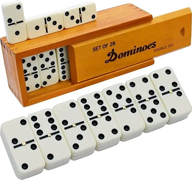 Domino Set per adulti-Domino Set per giochi da tavolo classici-Domino doppio 6 per giochi di famiglia