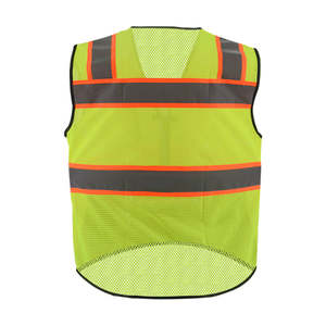 Chaleco de construcción de malla de poliéster de alta visibilidad personalizado al por mayor, chaleco de seguridad de talla grande de estilo informal con características de trabajo reflectantes - Product Image 3
