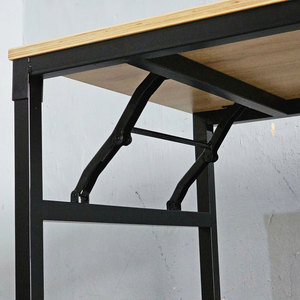 HOBP021 Modern Minimalist Folding Plywood Desk with Iron <b>Legs</b> 120x60x75cm <b>Foldable</b> Office Furniture for Bedroom Meeting <b>Table</b> - Product Image 6