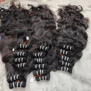 Tissage de cheveux 100% naturels ondulés, offre promotionnelle, nouvelle collection Cheveux indiens Remy natural wave, tissage 100% naturel remy, non traité, tissage - Product Image 1