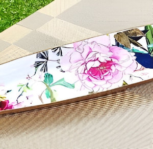 Plato ovalado de metal con estampado de flores a precio barato con tazón de inmersión a granel - Product Image 4