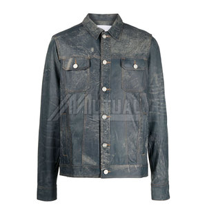 Chaqueta de cuero de nuevo estilo para hombres con chaqueta de cuero desmontable Streetwear Look para trajes Casuales - Product Image 1
