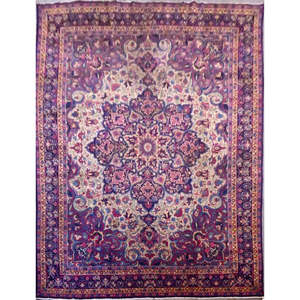 Alfombras Kerman auténticas de primera calidad, anudadas a mano, mezcla de lana pura y algodón, alfombras artesanales para el hogar, la oficina y el suelo. - Product Image 1