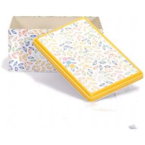 Boîte de rangement en métal à motif de feuille rectangulaire 170x260x120mm capacité de 5,1 L avec couvercle coulissant pour l'organisation de la maison ou du bureau - Product Image 4