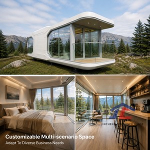 <span class=keywords><strong>Casa</strong></span> Cápsula Espacial Modular Prefabricada Premium con Terraza de Vidrio Curvo para Hotel de Resort de Montaña - Product Image 5