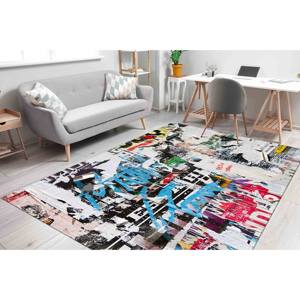 Alfombra con Diseño de Grafiti: Alfombra Moderna y Colorida, Antideslizante, con Pelo Suave - Product Image 2