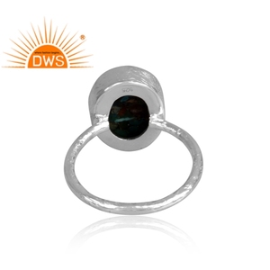 Anillo apilable de piedras preciosas turquesa de roca Natural de plata de ley fina, fabricante de joyería personalizada - Product Image 4