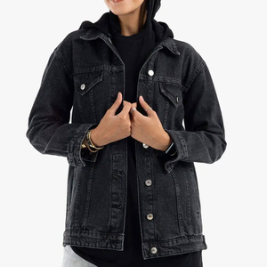 Chaquetas Vaqueras Elegantes de Nueva Llegada para Mujer, Chaquetas Cortas de Invierno con Bolsillos Delanteros, Servicio OEM para Mujer - Product Image 4