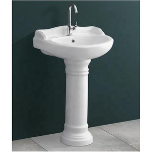 Lavabo en céramique italien le plus populaire avec le prix de lavabo de piédestal-Face pour le marché du Moyen-Orient - Product Image 3