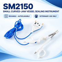 YYF SM2150 Pince vétérinaire à mâchoires courbées pour la scellage des vaisseaux, réutilisable, autoclavable, pour la stérilisation des animaux en chirurgie ouverte