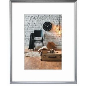 Plastic HAMA Sevilla Decor <b>Picture</b> <b>Frame</b> 21 X 29.7 cm & 15 X 20 cm Reflective Glass Matte Silver Finish - Product Image 1
