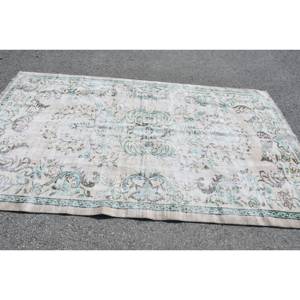 Vintage Gris Vert 5.2 X 8.7ft Grande Surface Tapis Turc Style Classique Tabriz Motif Patchwork Conception Laine Matériel Latex Tapis De Chambre - Product Image 3