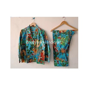 Hermoso Conjunto de pijama de algodón suave para mujer, traje de noche largo, ropa de dormir cómoda para verano y primavera, conjunto de PJ - Product Image 4