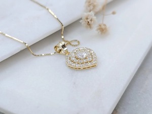 Nouveauté Collier pendentif en diamant moissanite certifié GRA VVS avec cœur en or 14 carats Bijoux fins à la mode à prix de gros - Product Image 5