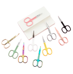 Tijeras de uñas de acero inoxidable con mango de cerámica de alta calidad, hoja recta, punta afilada para belleza, manicura, pedicura, cuidado de cutículas - Product Image 2