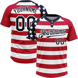 เสื้อเบสบอลทนทานสำหรับทุกฤดู ระบายอากาศได้ดี สามารถปรับแต่งได้ตามต้องการ แบบยูนิเซ็กซ์ คอวี พิมพ์ลายแบบซับลิเมชั่น ตะเข็บเสริมความแข็งแรง - Product Image 6