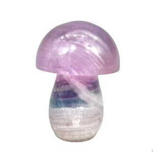 Haute qualité cristal champignon arc-en-ciel fluorite Gua Sha corps naturel grattage outil de Massage visage pierre précieuse champignon en gros - Product Image 1