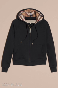 Sweat à capuche en molleton de coton de haute qualité pour homme, coupe ample, long, avec broderie sur le devant, anti-boulochage, col à capuche, fermeture éclair - Product Image 2