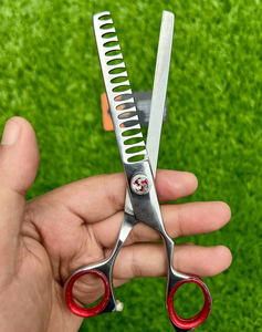 Tijeras de adelgazamiento de peluquero de salón profesional, tijeras de corte de pelo de acero inoxidable de seguridad para uso en salón - Product Image 4