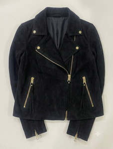 Factory Direct Women <b>suede</b> black <b>Leather</b> <b>Jackets</b> biker Fashionable - Product Image 1