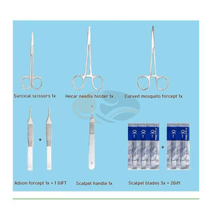 Kit de Entrenamiento de Sutura Quirúrgica, Almohadilla de Simulación de Heridas Realista de Acero Inoxidable, Juego de Instrumentos Médicos de Cirugía para Estudiantes y Médicos - Product Image 2