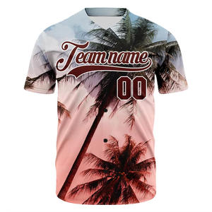 Camiseta de béisbol sublimada personalizada de talla grande Vintage personalizada de alta calidad, camiseta de béisbol con botones de secado rápido transpirable - Product Image 6