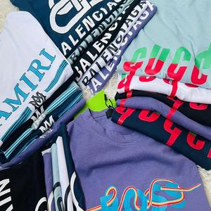 เสื้อยืดคอกลมแขนสั้นทรงปกติ ผ้าถักเนื้อคอตตอน 100% คุณภาพสูง พิมพ์ลาย แห้งเร็ว สำหรับผู้ชายและผู้หญิง สไตล์ลำลอง - Product Image 5