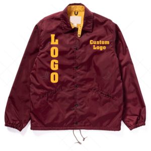 Veste de coach en nylon personnalisée avec broderie ou logo en chenille pour l'école, le collège, l'université, vêtements décontractés, veste rétro en nylon - Product Image 2