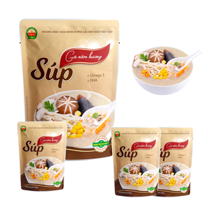 Sopa de pollo y setas Shiitake, comidas listas para comer, bolsa de retorta, comida para adultos y bebés, comida de sopa instantánea OEM, ISO HACCP, fábrica de Vietnam - Product Image 1