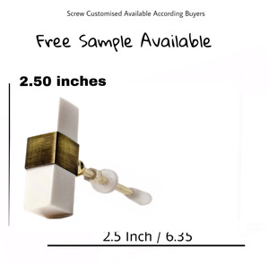 Perillas de gabinete de madera de resina con barra en T blanca moderna, cajón artesanal y tirador para cocina, dormitorio, baño, sala de estar - Product Image 3