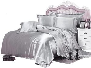 Chất Lượng Cao Sang Trọng Rắn Mượt Satin 7-Mảnh Comforter Set Siêu Mềm 500 GSM Tất Cả Các Mùa Bộ Đồ Giường Với Vỏ Gối & Sheets - Product Image 2