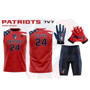 American Style 7v7 Youth <b>Football</b> Compression Set 01 Custom Sublimated 7on7 Uniforms <b>Printed</b> Techniques 7 on 7 <b>Football</b> Uniforms - Product Image 2