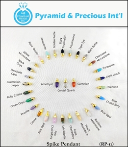 Pendentif en pierres précieuses semi-précieuses naturelles en argent sterling 925 et laiton plaqué or Pendentif en gros Lot pendentif à breloque fait main - Product Image 4