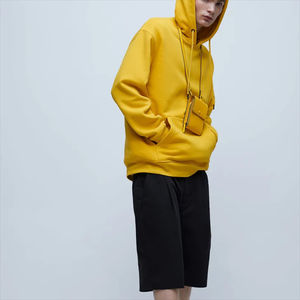 2025 sweat à capuche personnalisé pour hommes pull en coton surdimensionné de haute qualité épais anti-rétrécissement brodé et teint en plaine pour l'hiver - Product Image 5