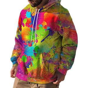 Sudaderas con Capucha Más Vendidas, 100% Algodón, Sudadera con Capucha para Hombre, Diseño de Sublimación con Patrón Sólido, Informal, Impermeable, Transpirable y Cortavientos para Invierno - Product Image 1