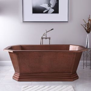 Baignoire en cuivre de luxe artisanale au design antique pour salles de bains haut de gamme et décoration intérieure élégante - Product Image 6