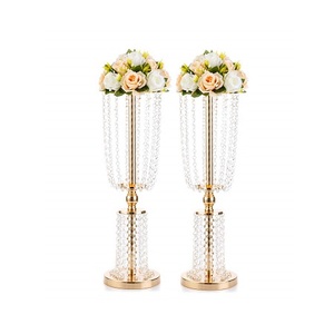 ชุดเครื่องประดับกลางโต๊ะทองเหลืองและคริสตัล3ขนาด - Product Image 2